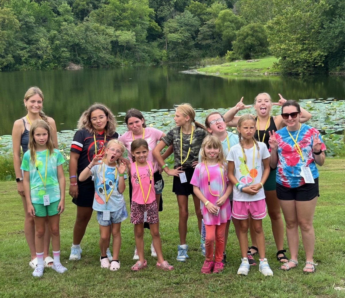 Me at camp with my new friends!