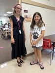 Sophia with Her 4th Grade Teacher - Miss Stonge