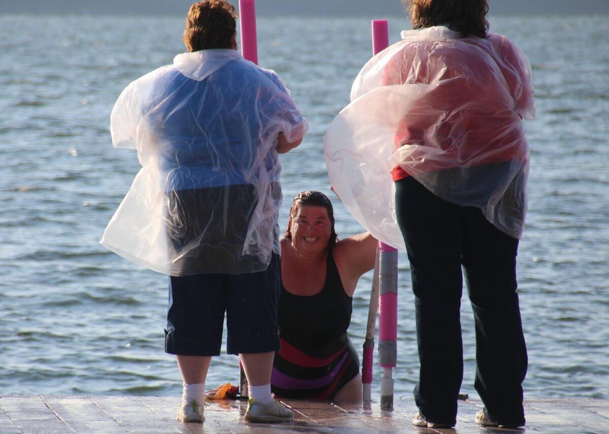 Finishing my second Women Swimming