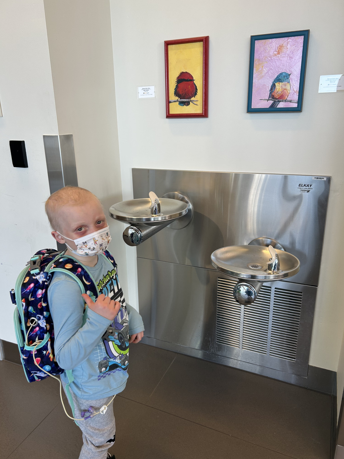 Visit to the pulmonologist - stopping to admire the art.