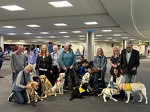 Greeting Laura at the airport