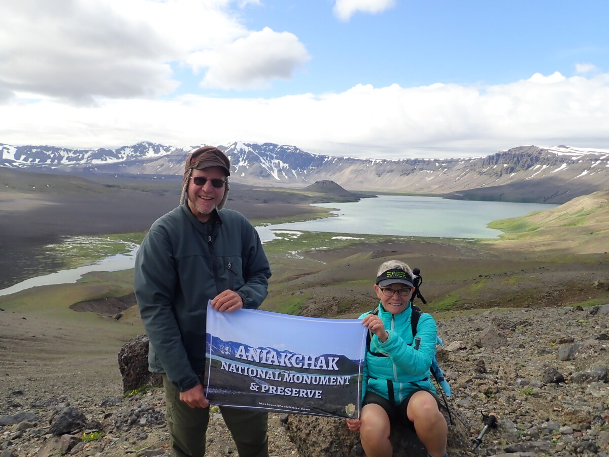 Kathleen & Darryl Toupkin at Aniakchak National Monument & Preserve in Alaska