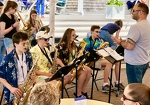 Duxbury High School Jazz Band entertain attendees at Family Day
