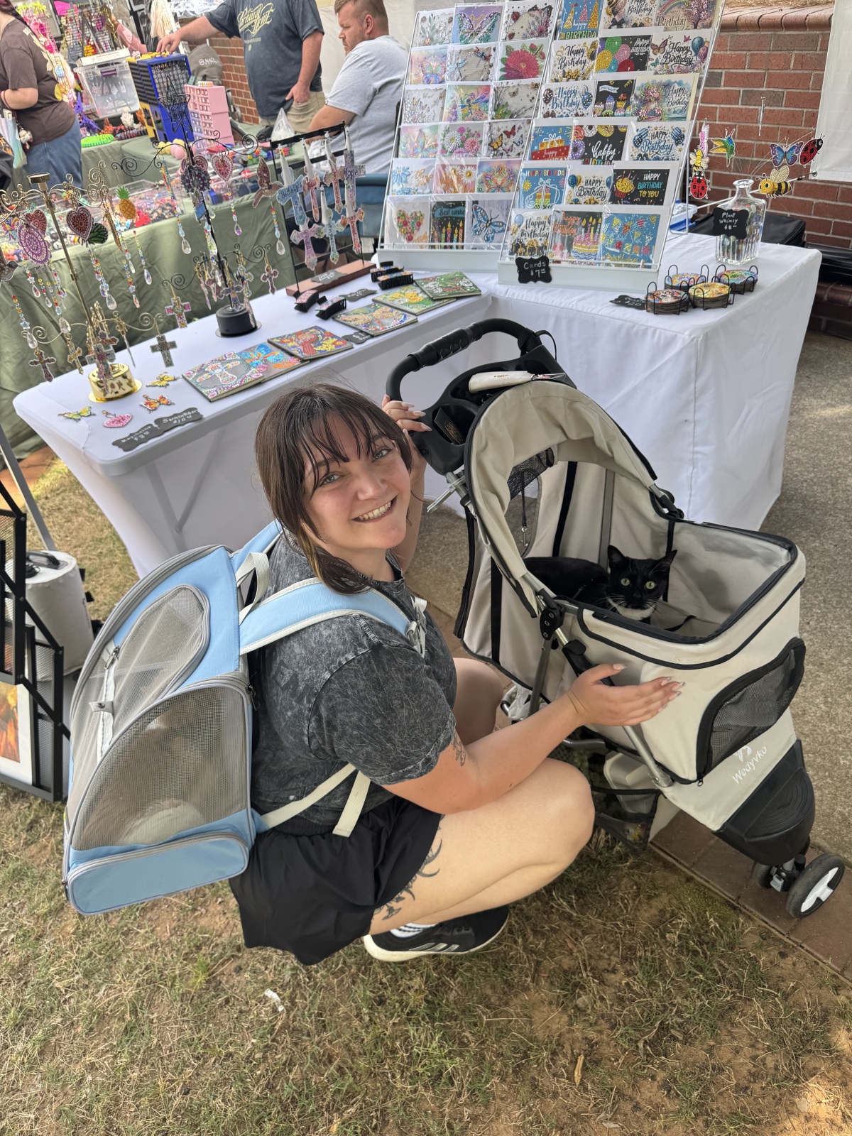 Taking Angel and Dante to an art festival in Buford