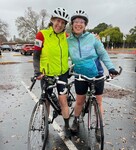 My mom and I on a ride in Palo Alto
