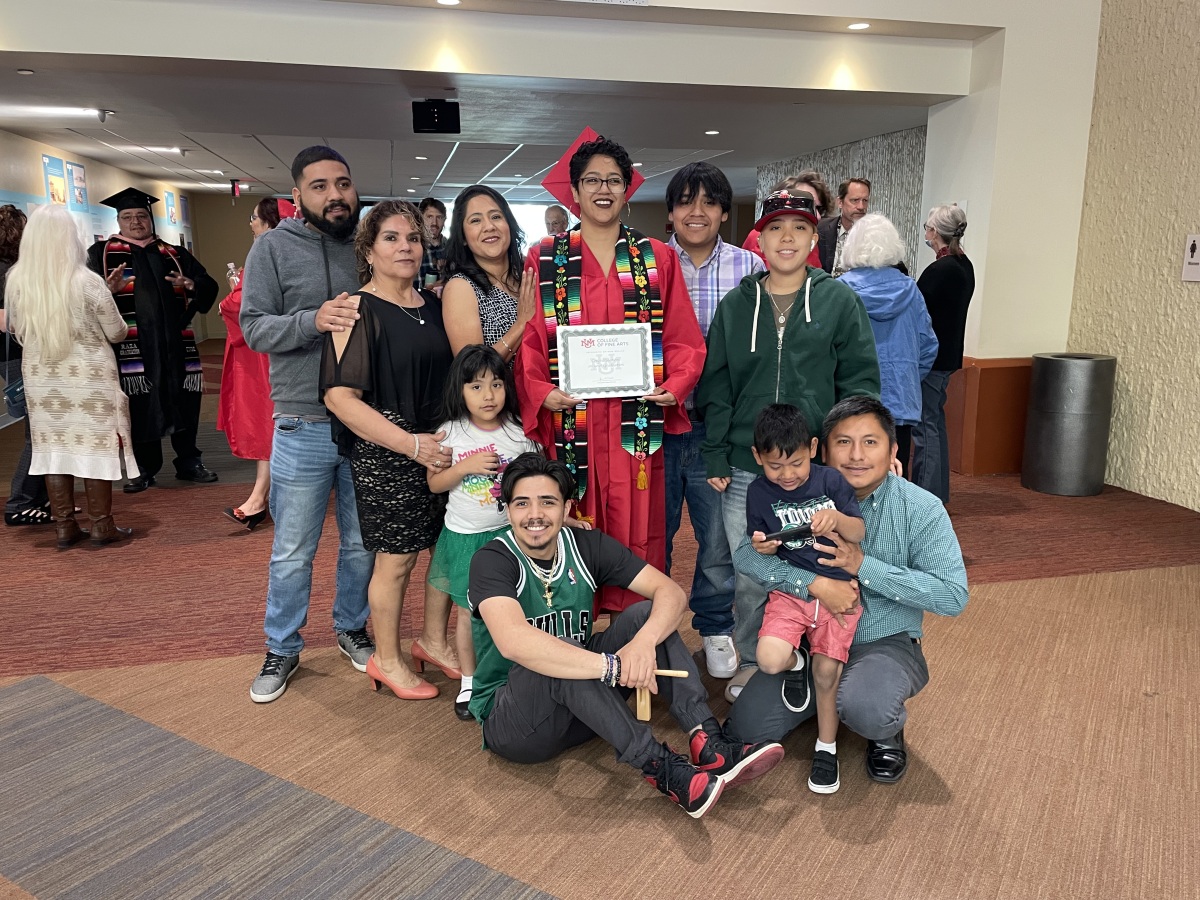 Wendy and Her Family celebrating her graduation from NMU