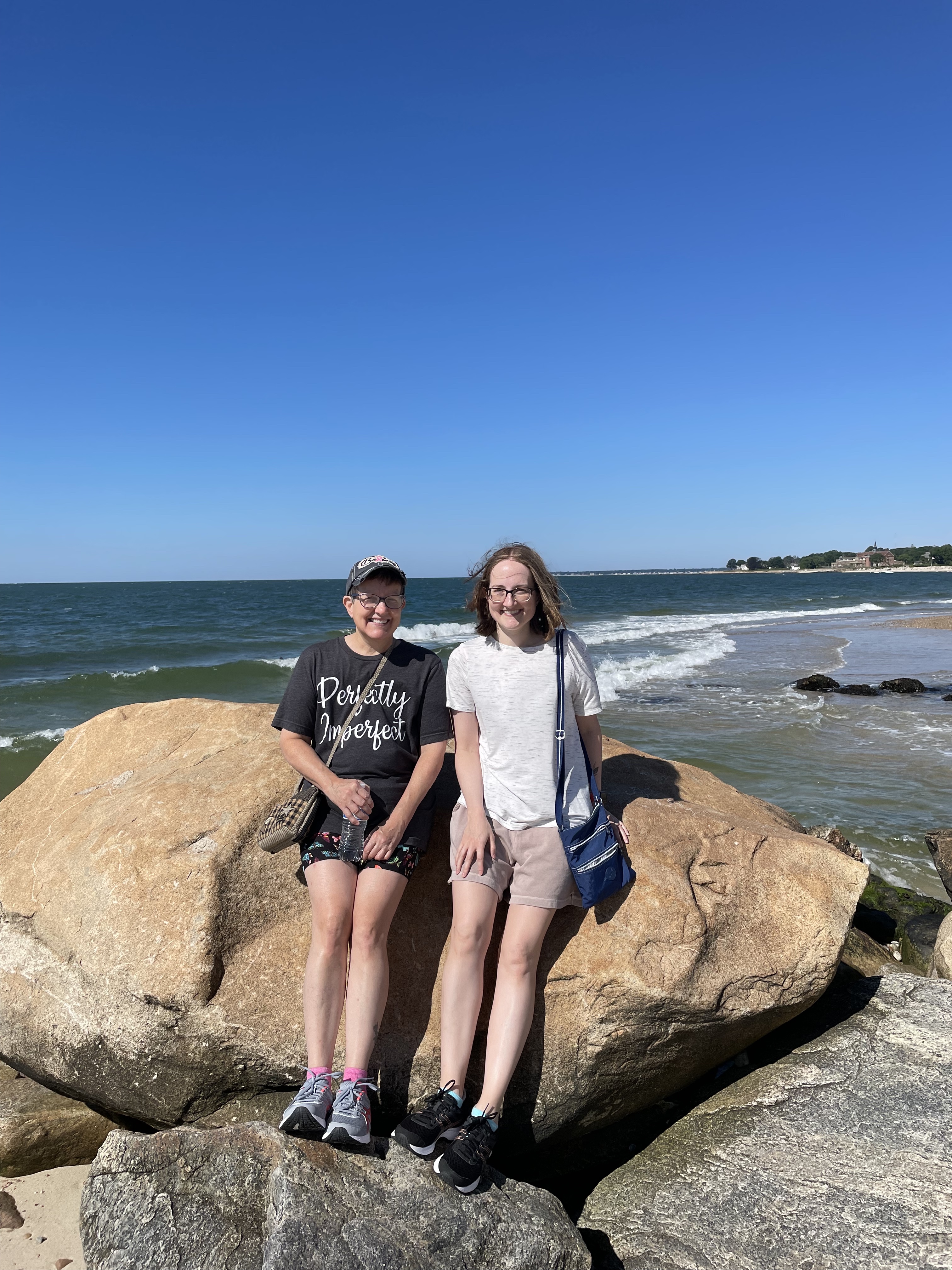 My Mom and I at Harkness Memorial State Park, CT