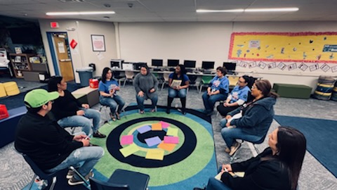 Restorative Circle with Passmore ES caregivers