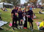 Team Opportunity's 2023 NYC Marathon team in the starting village.