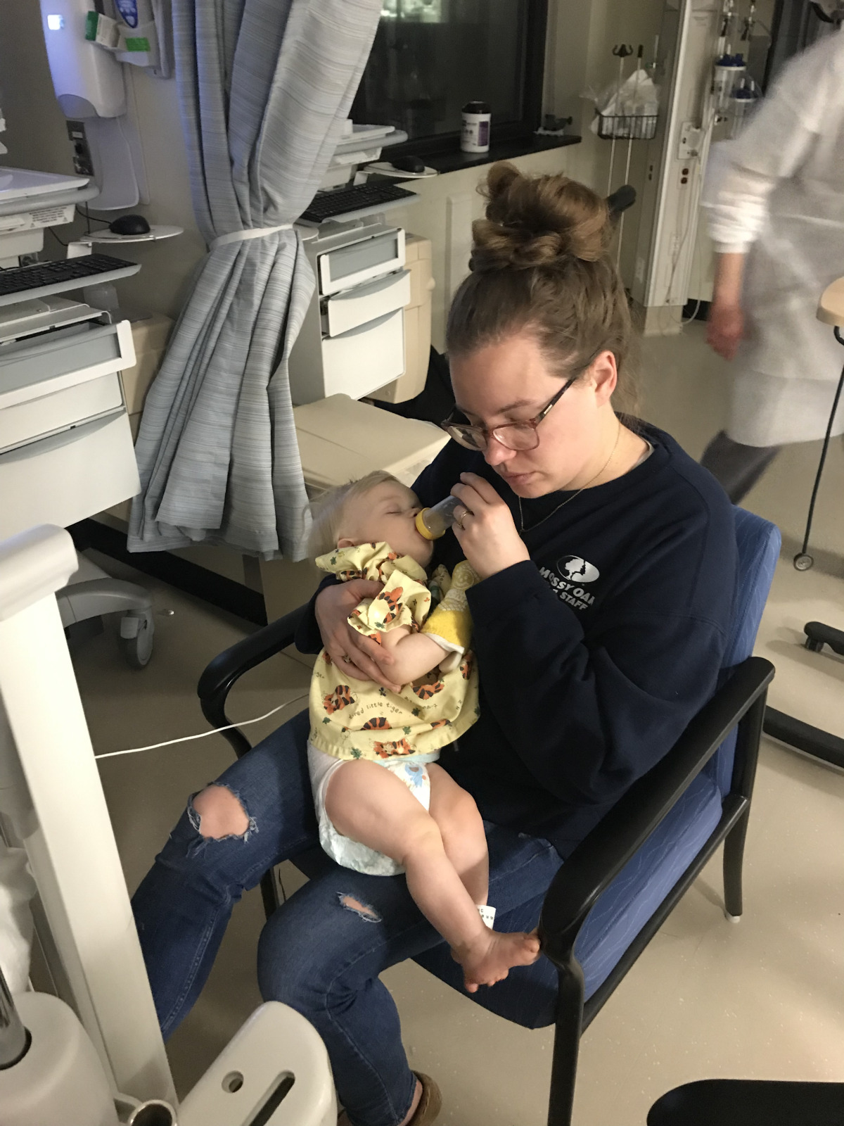 Post surgery to get his first central line and start chemo.
