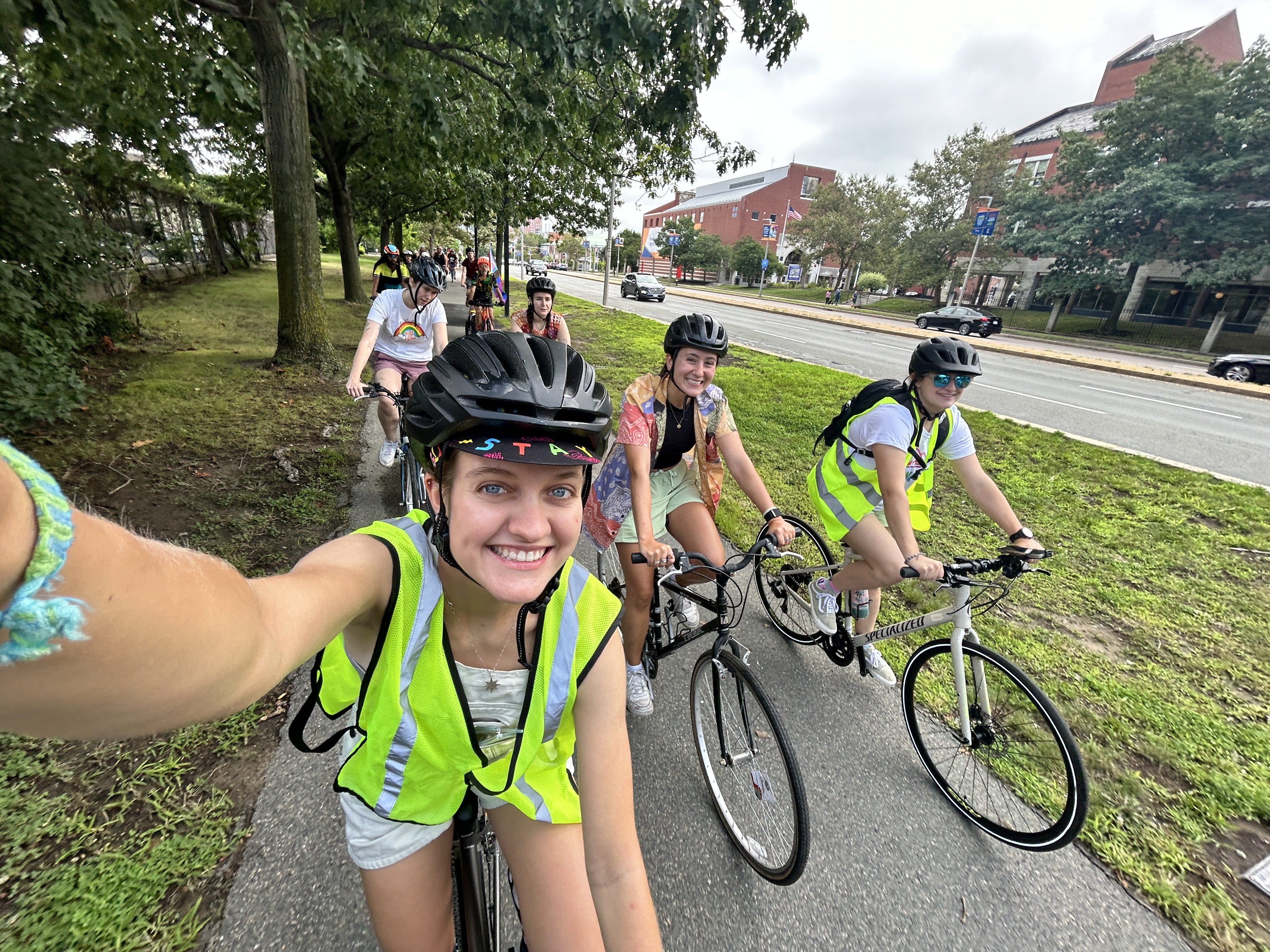 Riding with friends on the Southwest Corridor!