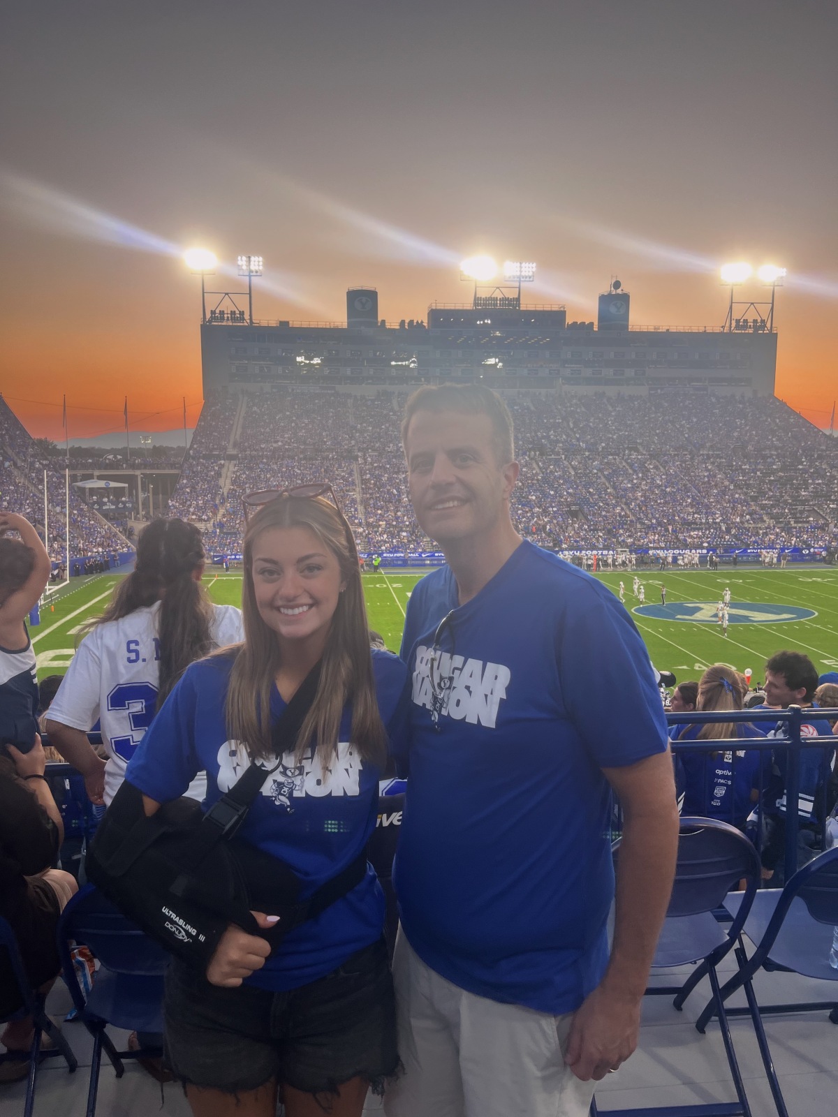 My dad and I at a BYU football game!
