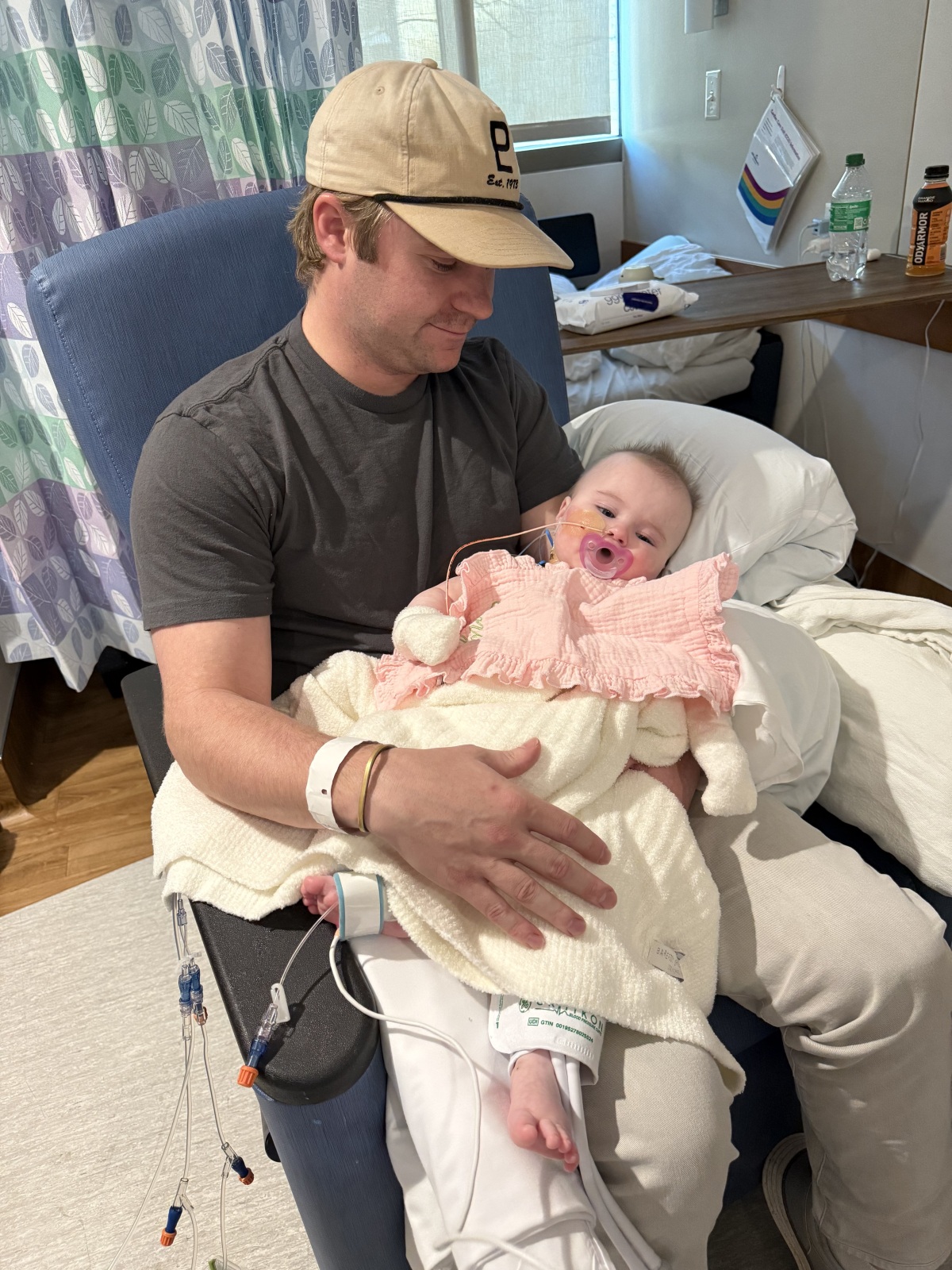 Emmy & Dad post surgery.