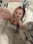 Emmy in the CCU post surgery.