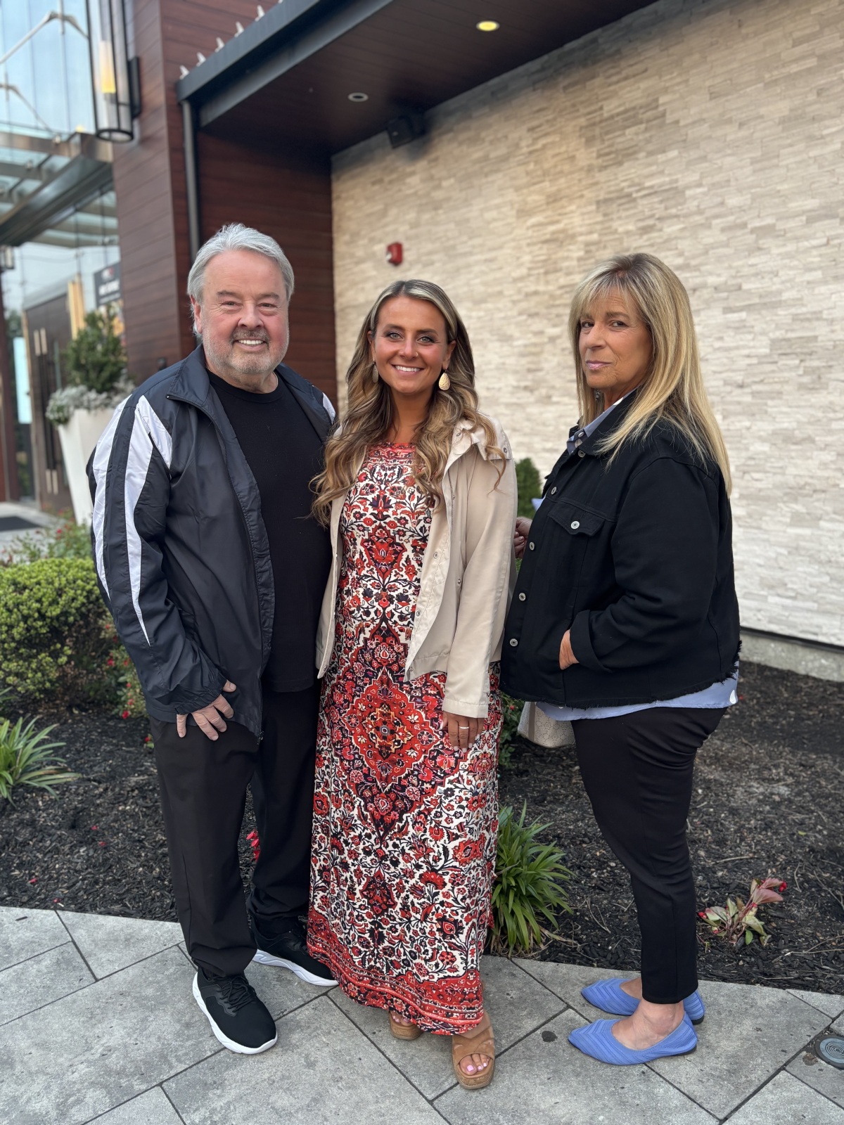Steven Celebrating his Birthday with Wife, Linda and Daughter, Jessica