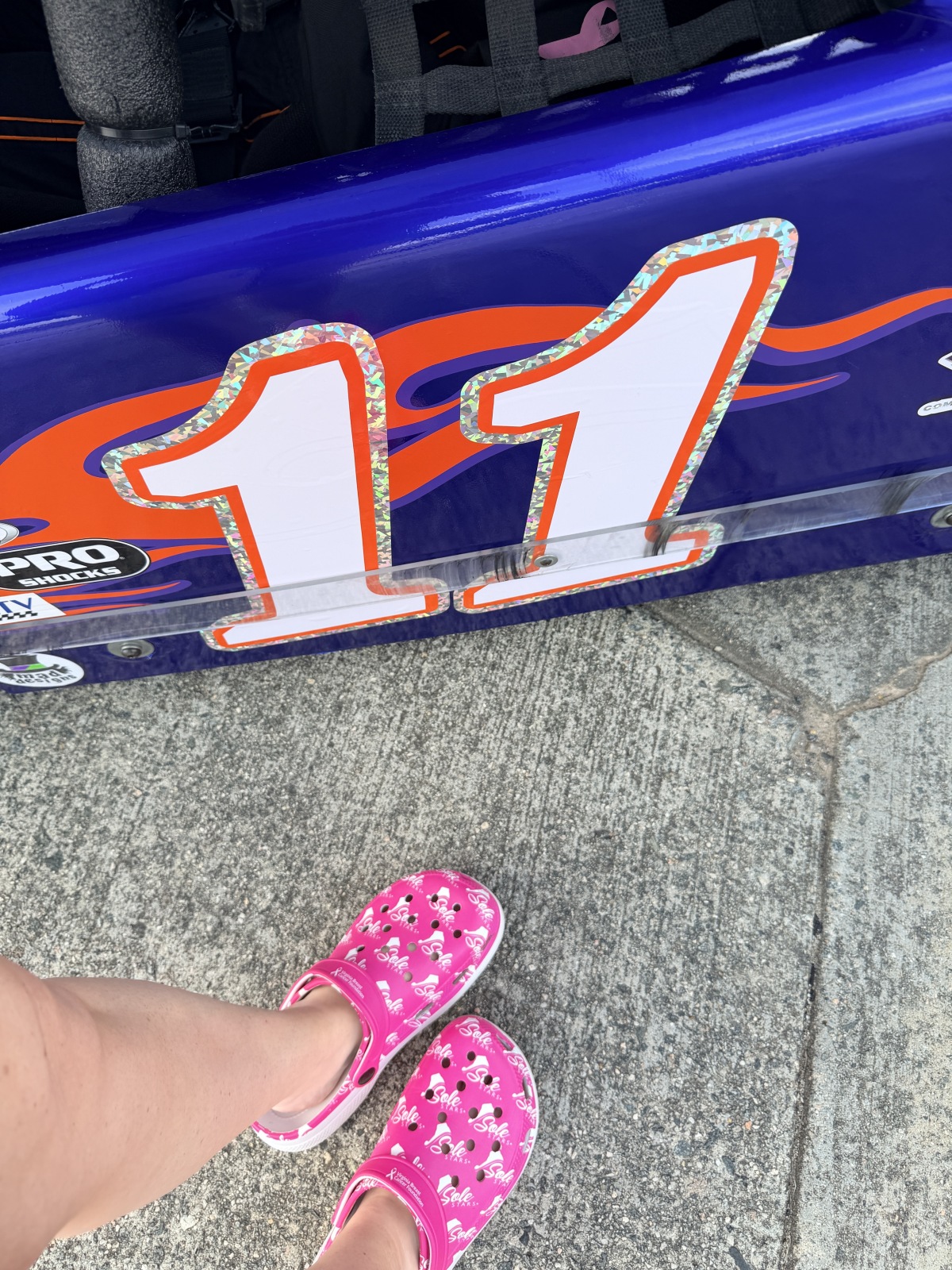 Around the pits with my favorite driver!