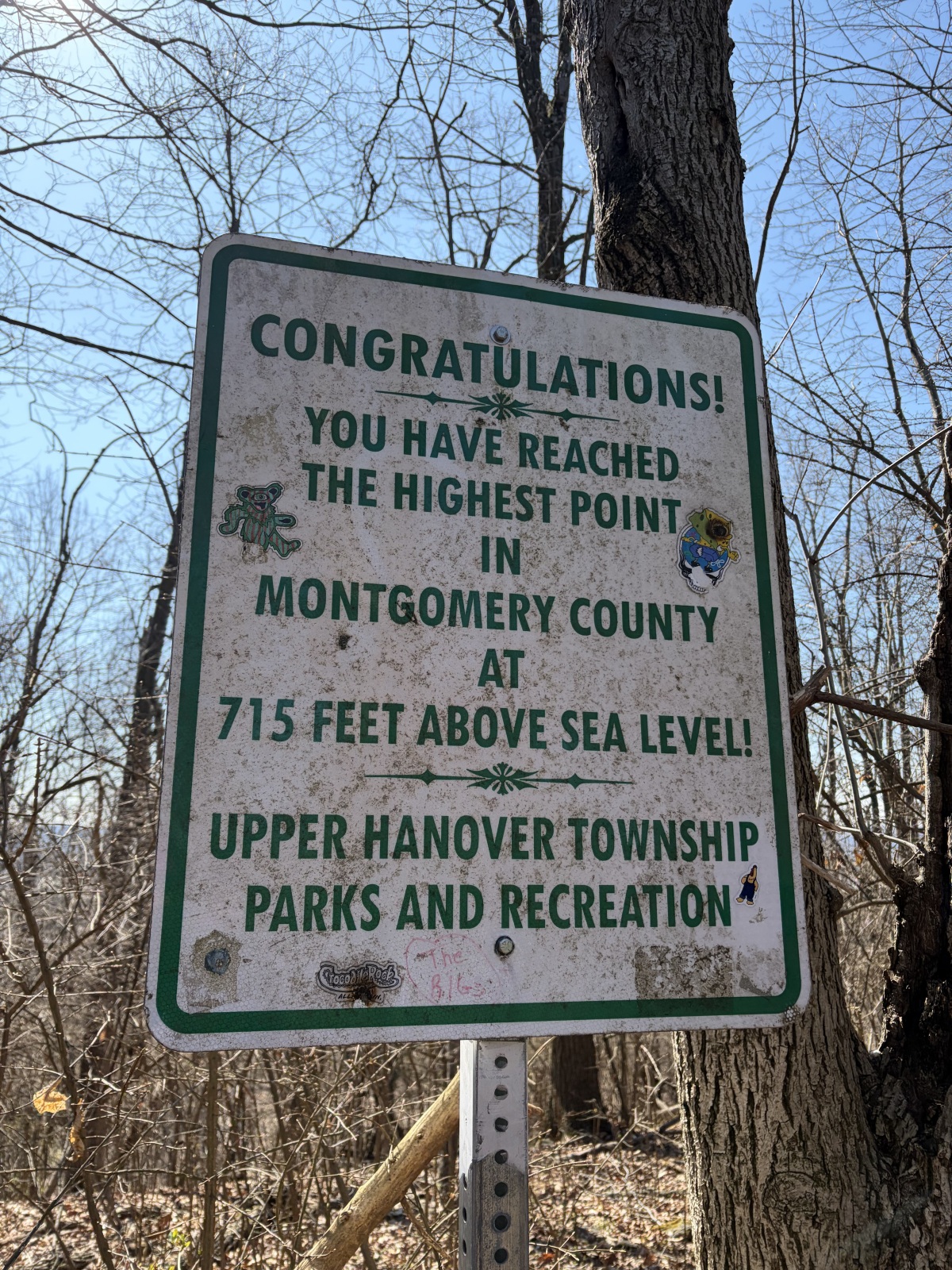 Hiked all 700 feet to the highest point in MontCo :)