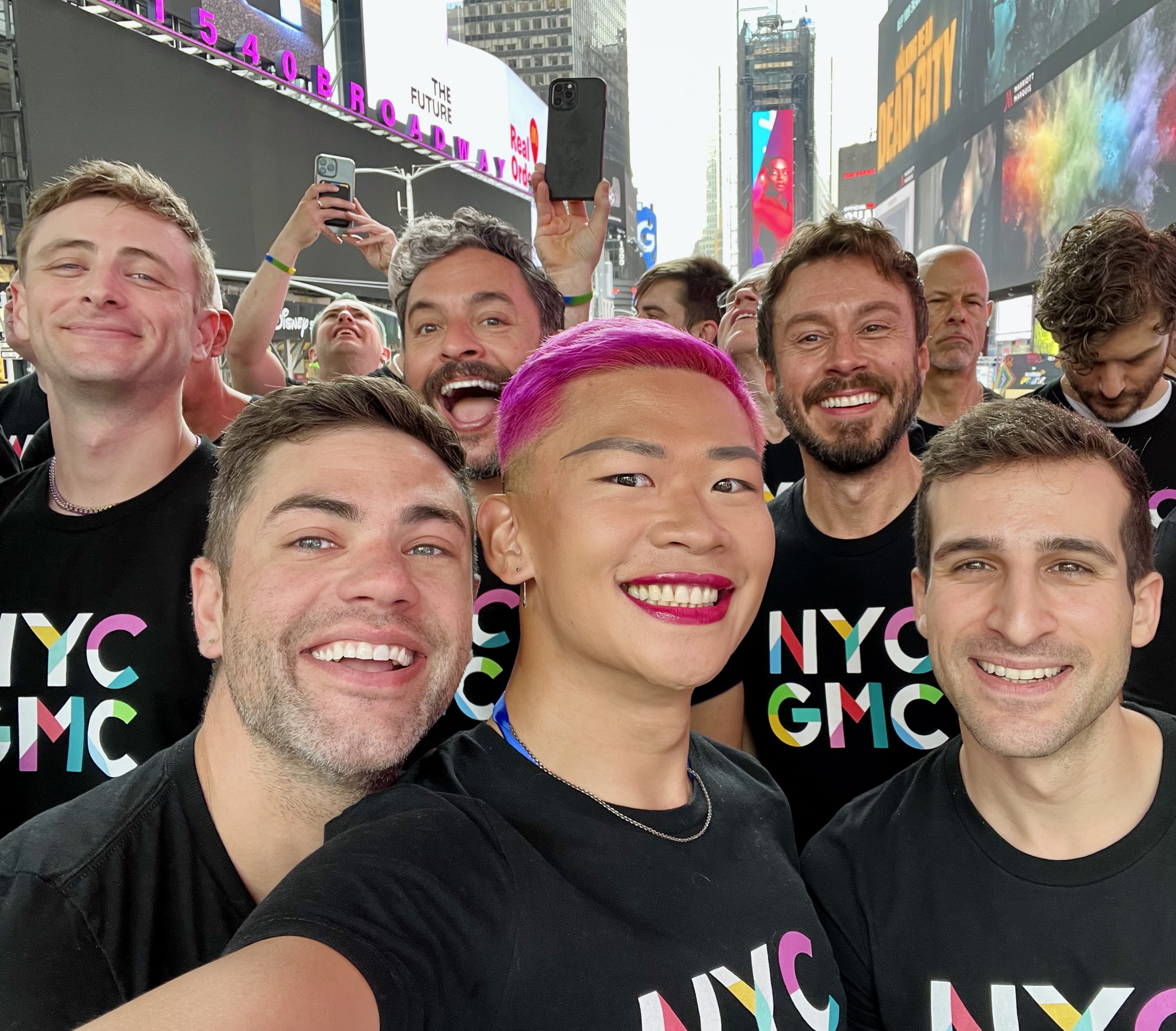 Performing in Times Square with my chorus fam