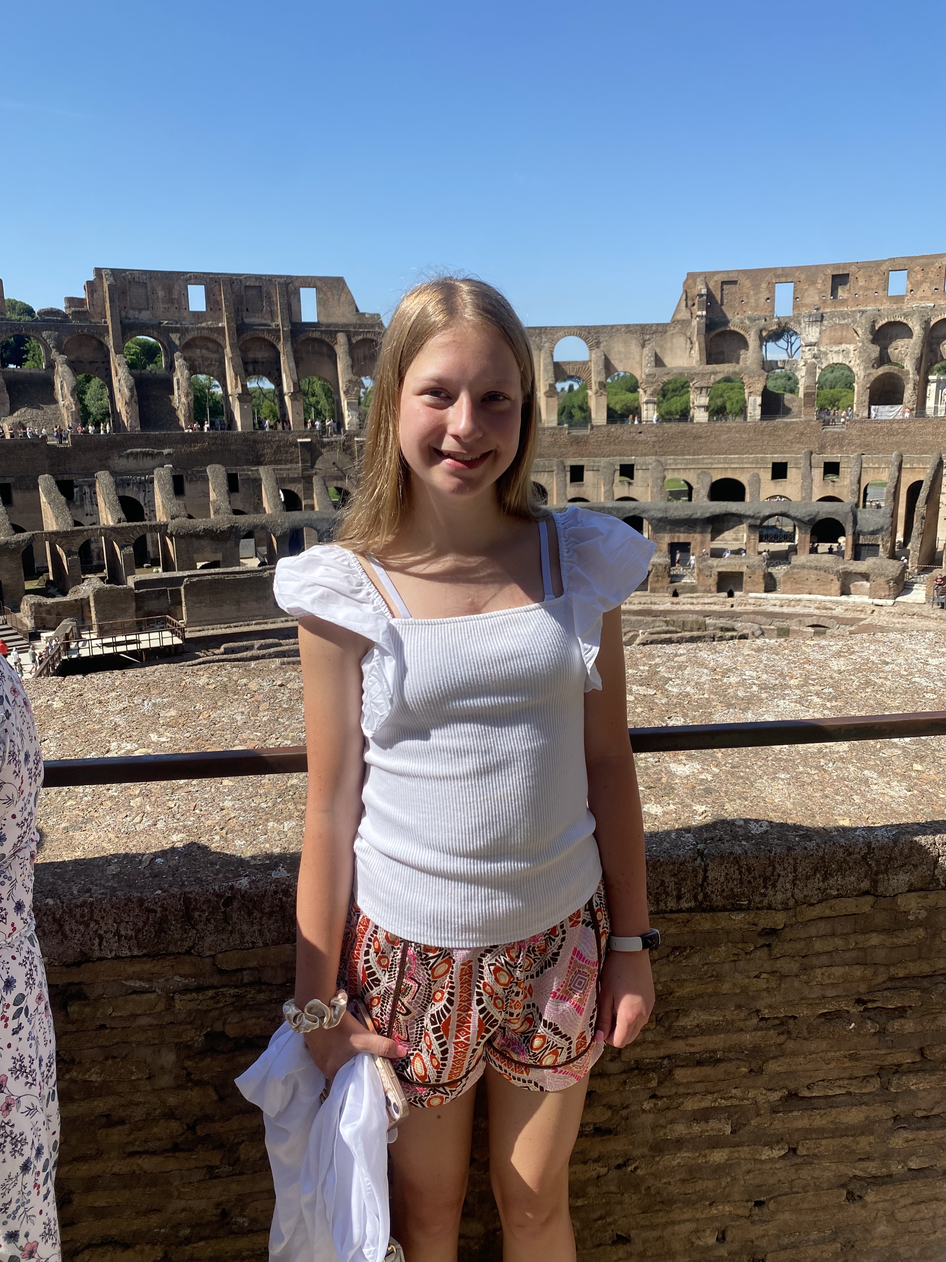 Grace at the Colosseum in Rome