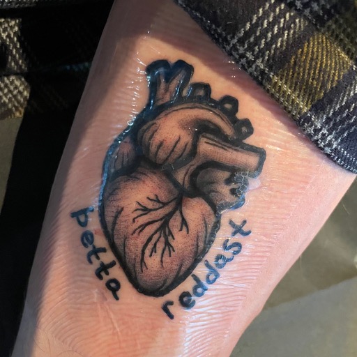 My heart tattoo and mantra: Þetta Reddast (It'll work out in the end.)