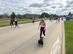 Tulah cheering me on during my marathon