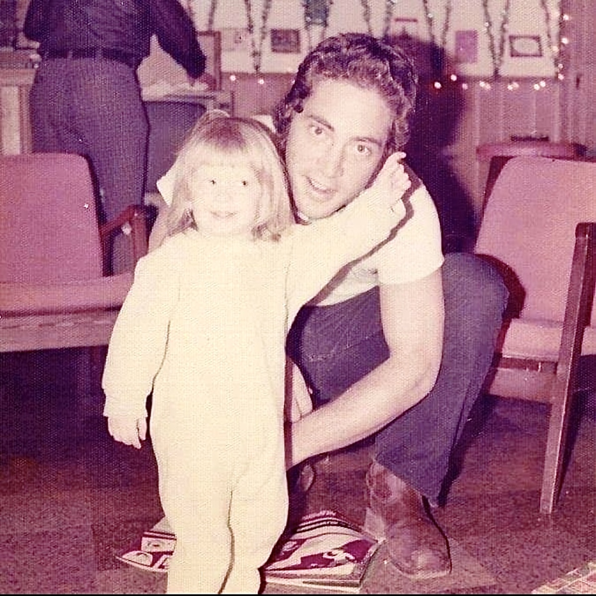 My uncle and me as a tot.