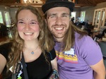 Tyler and Hannah at Summer Camp helping kids get ready for the Camp Dance