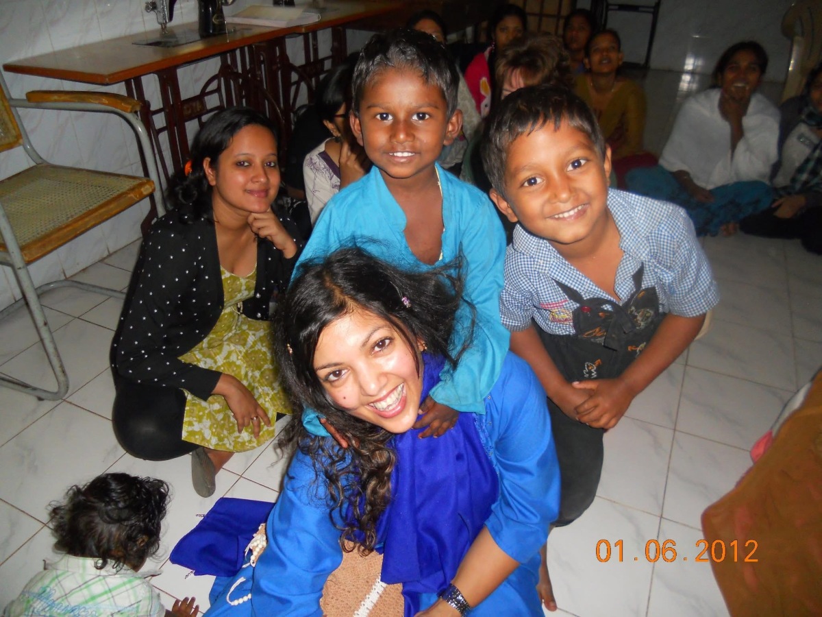 Loving on the kids