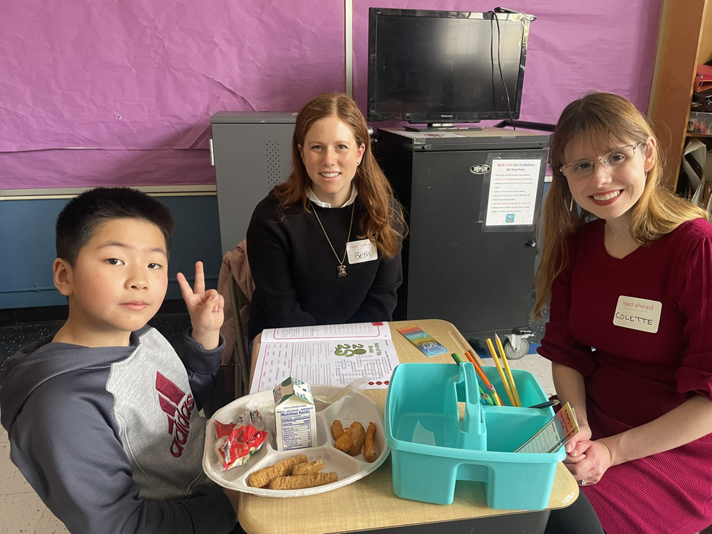 Beth with her co-mentor and their mentee Ivan