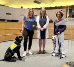 Receiving a Service Animal of the Month recognition from the Menlo Park Mayor.
