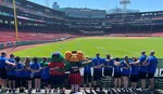 Special Olympics Law Enforcement Torch Run family picture Fenway 2024