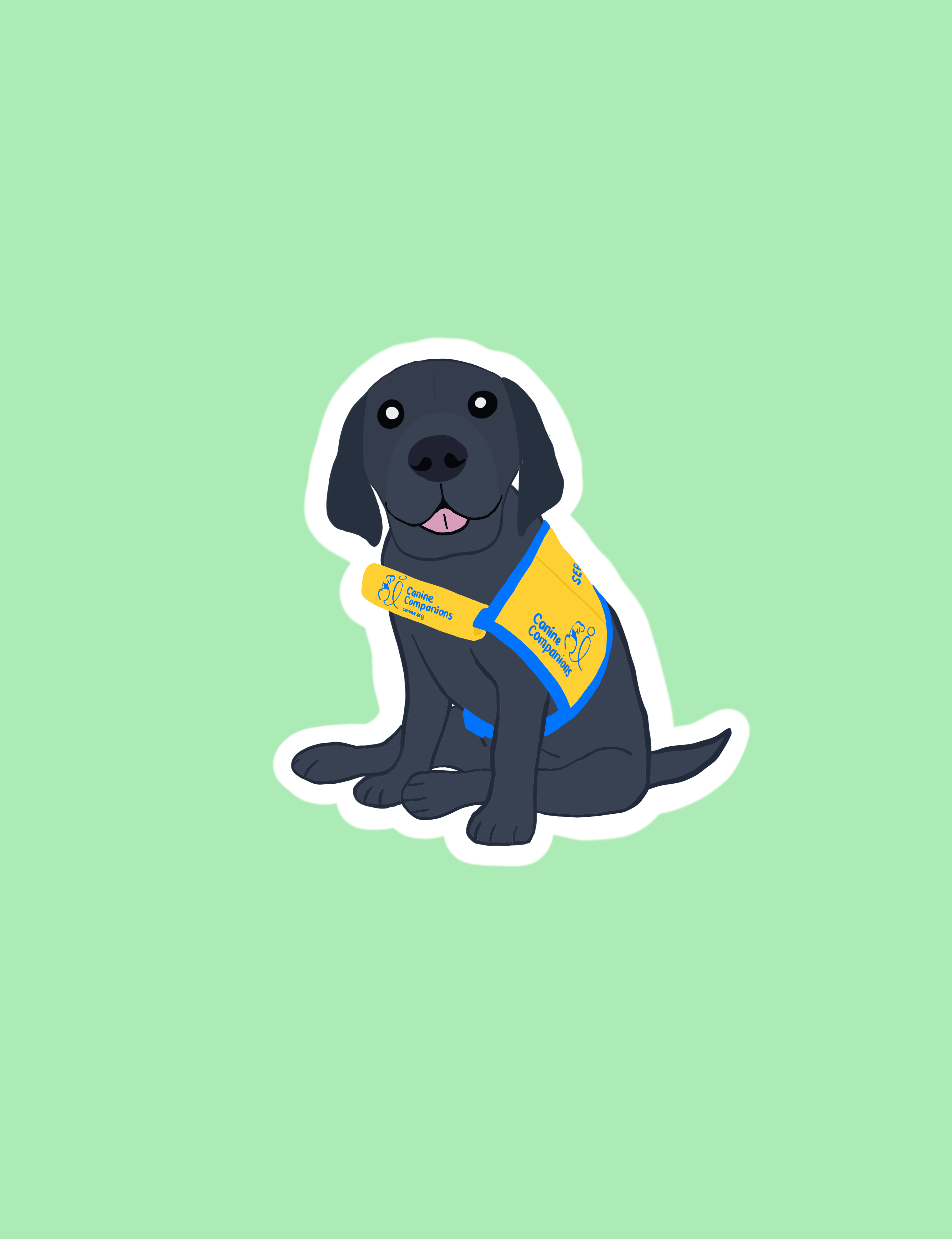 Sample Sticker Design - Canine Companions Puppy Luigi