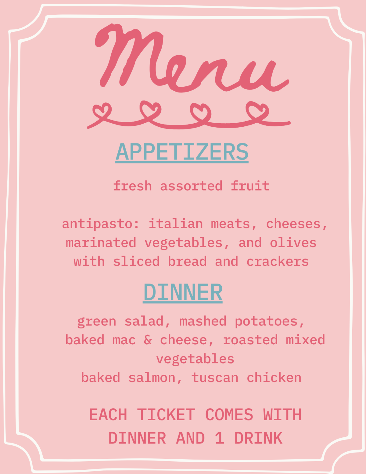 Dinner Menu