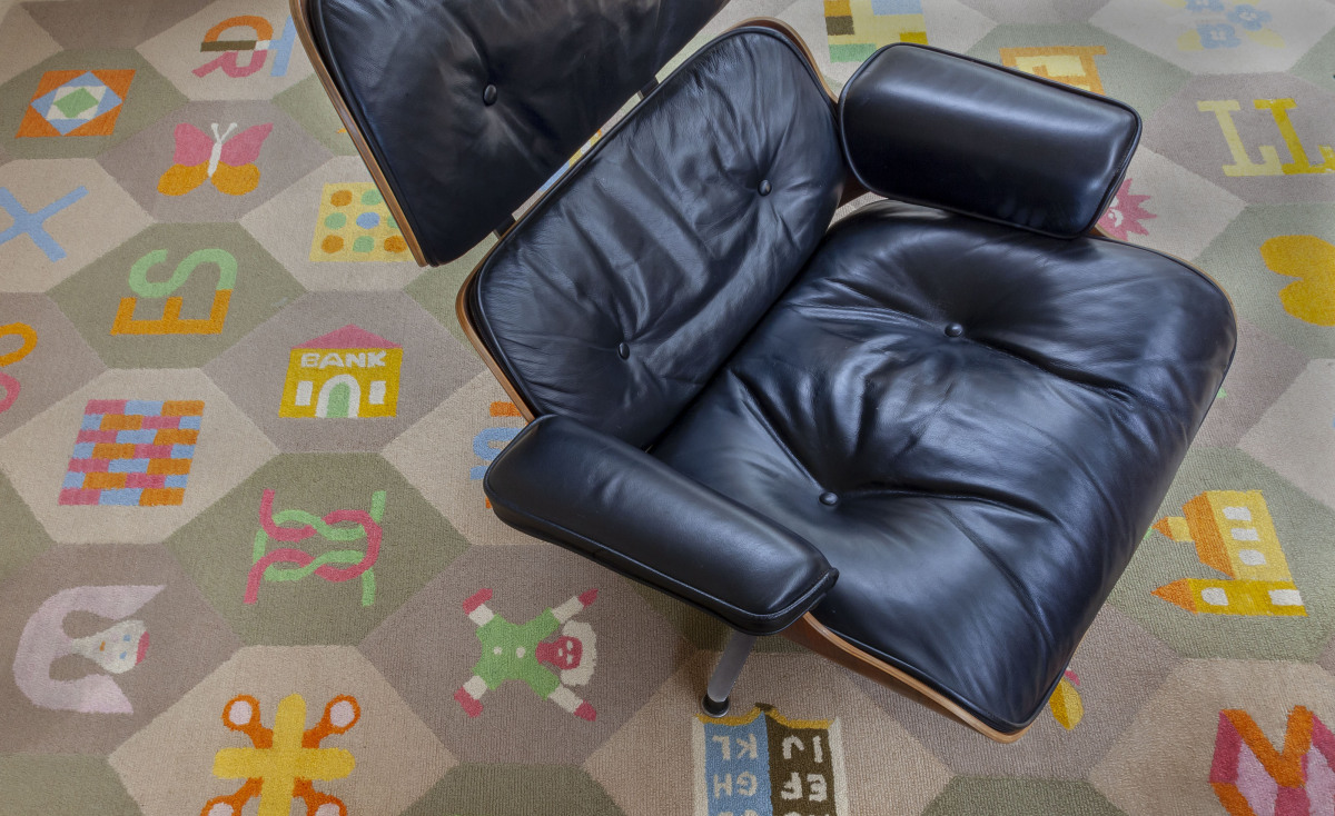 Detail of Miller House interior furnishings, photo by Hadley Fruits