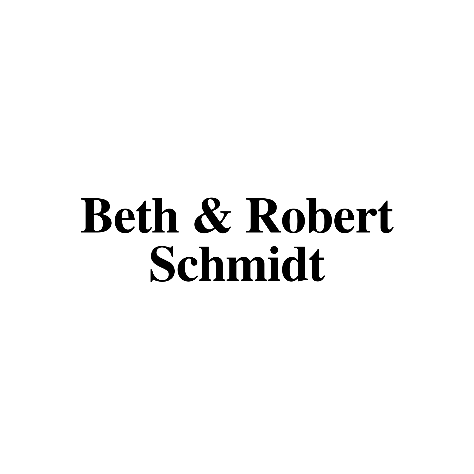 Beth & Robert Schmidt