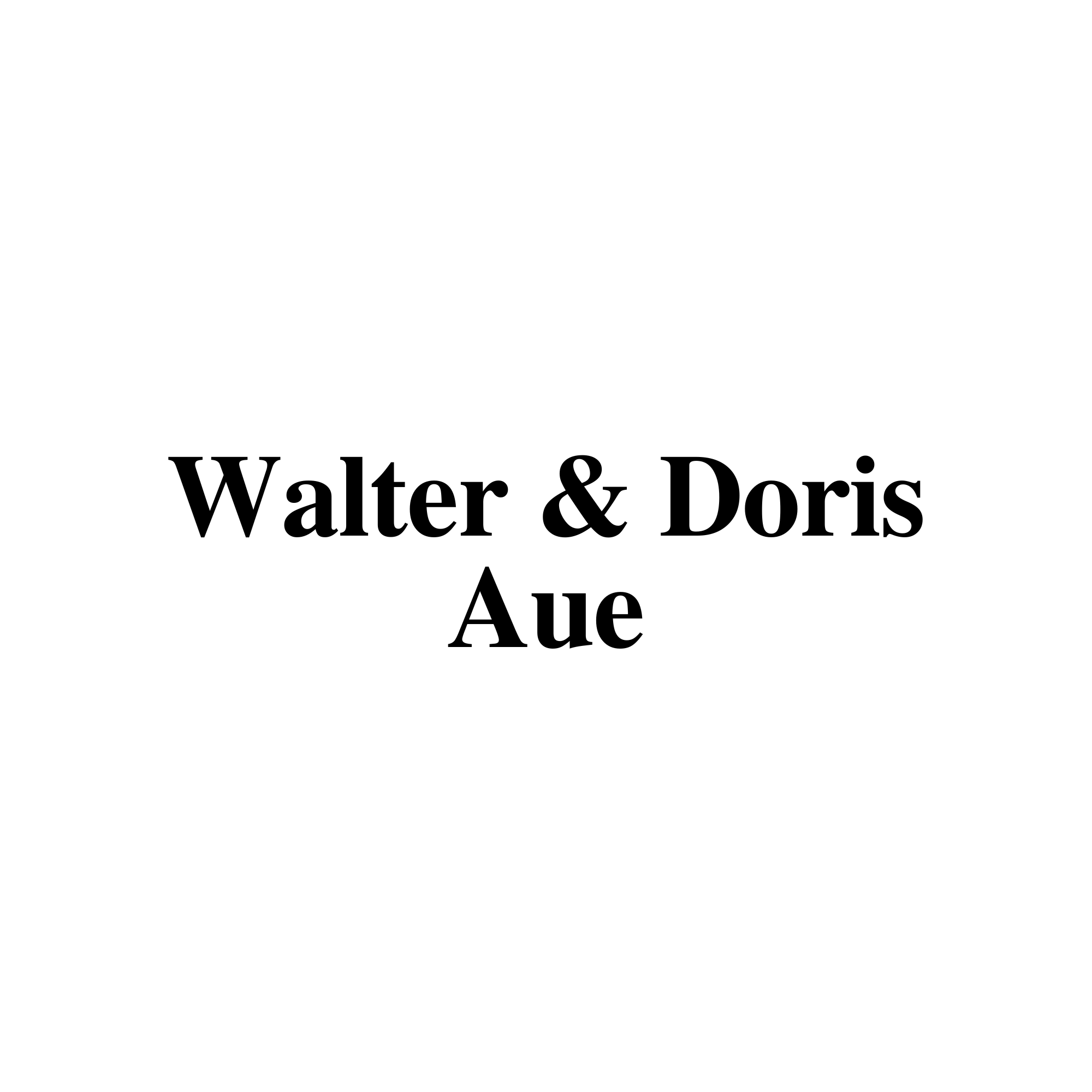 Walter & Doris Aue