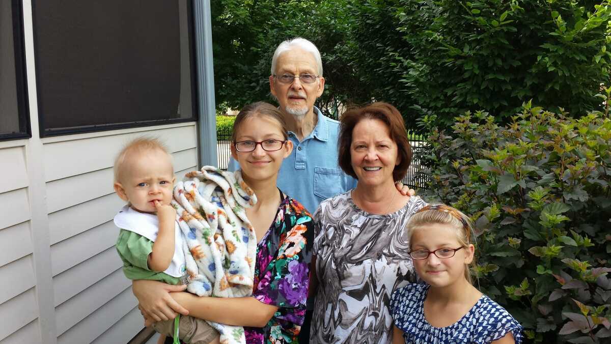 Loving her Granchildren