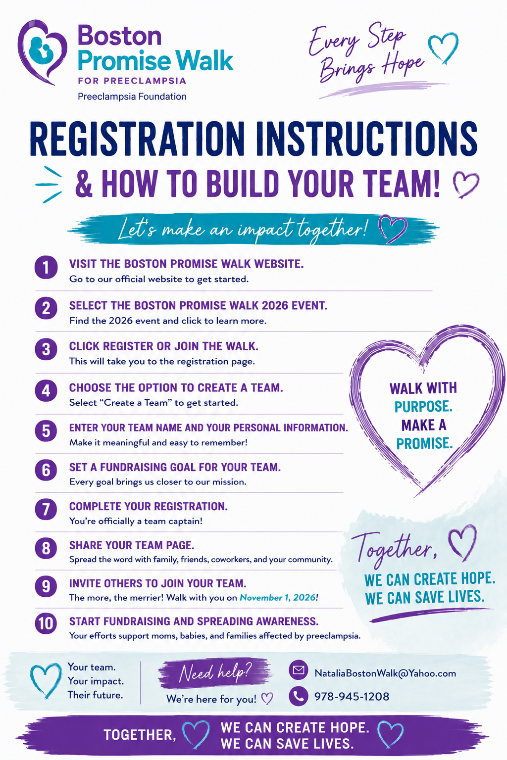 Instructions to create your team!