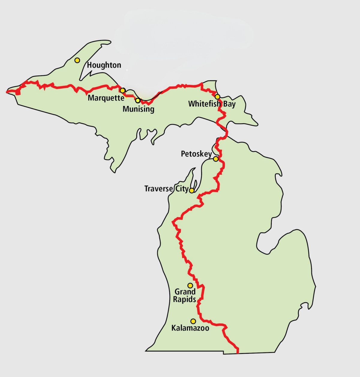 North Country Trail, Michigan