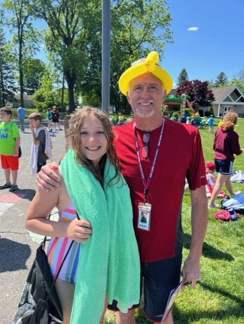 Olivia and Mr. Proctor-last day of school!
