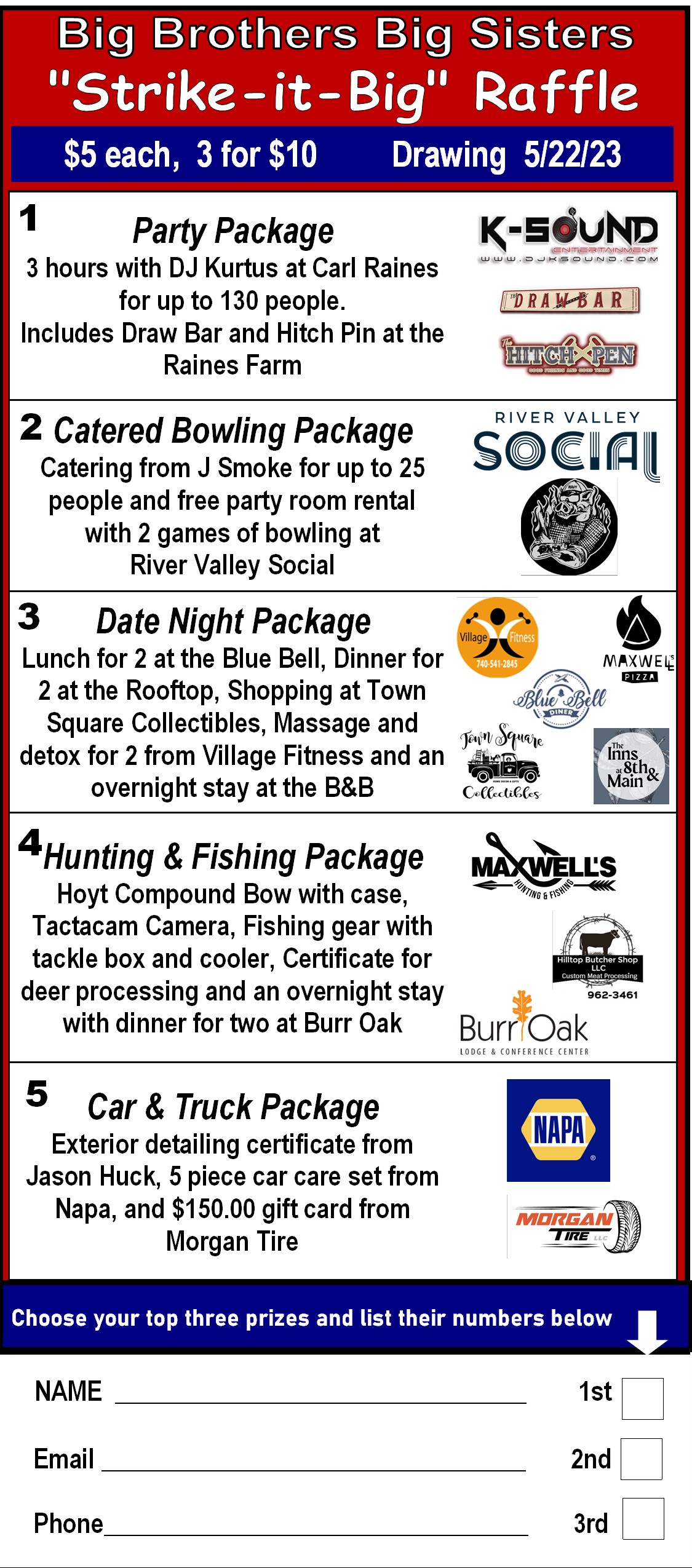 Step Right Up!  Buy your Strike-it-Big Raffle Tickets HERE!