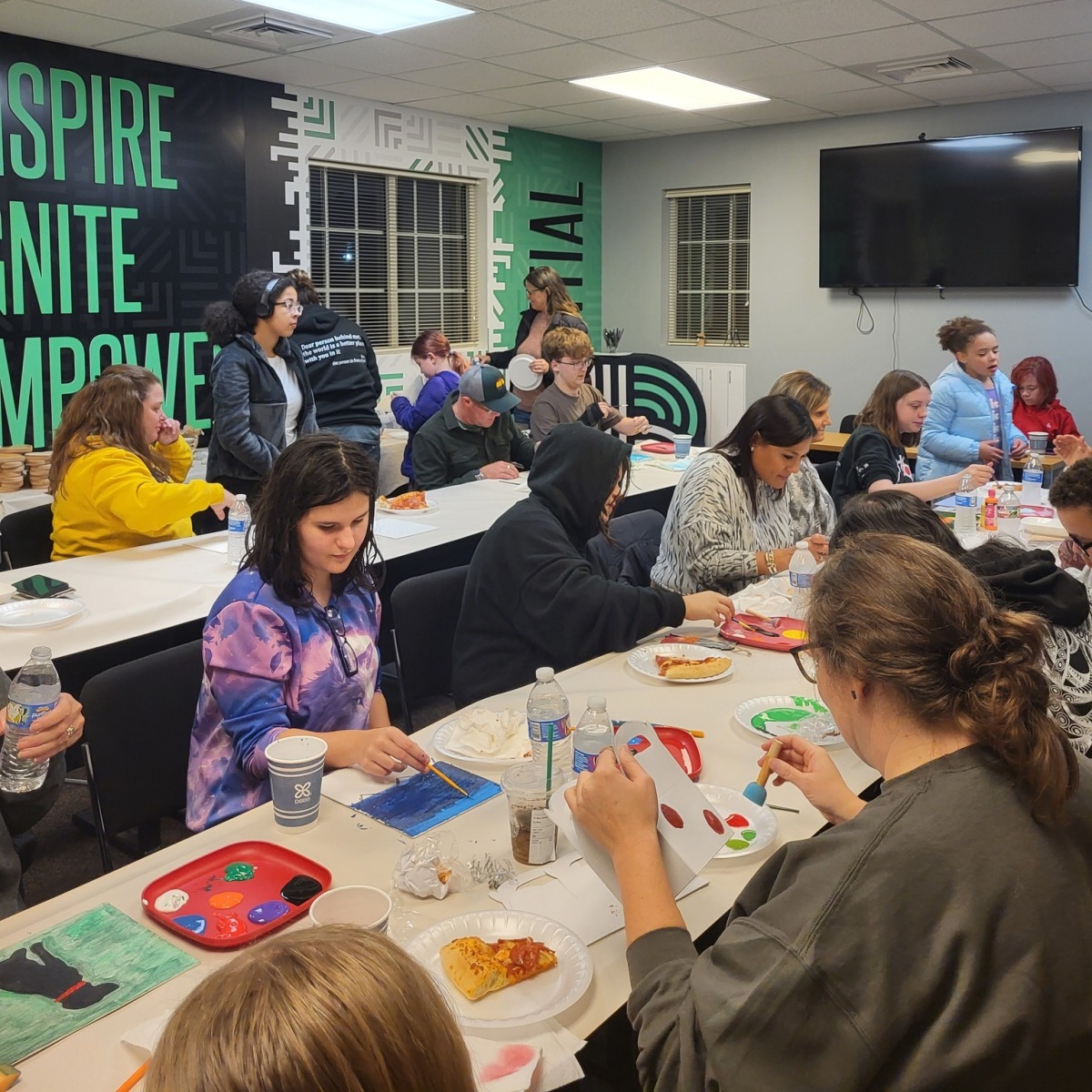 Pizza & Paint Night at the office