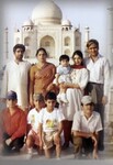 MY family visiting the Taj Mahal