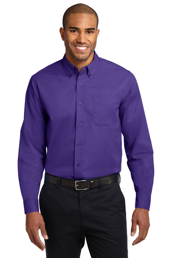 Item 12 • Men's Button Down Shirt available in Purple or Black