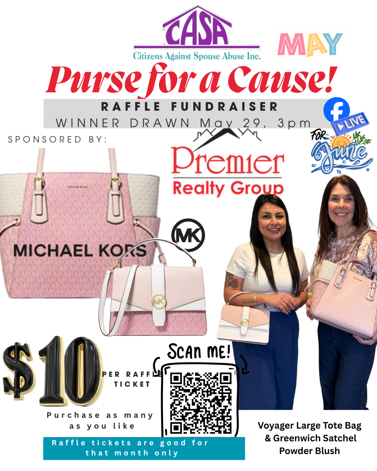 May Purse sponsored by Premier Realty Group