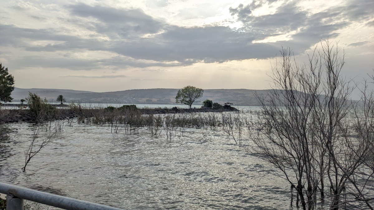 The Sea of Galilee - the night before last year's swim.