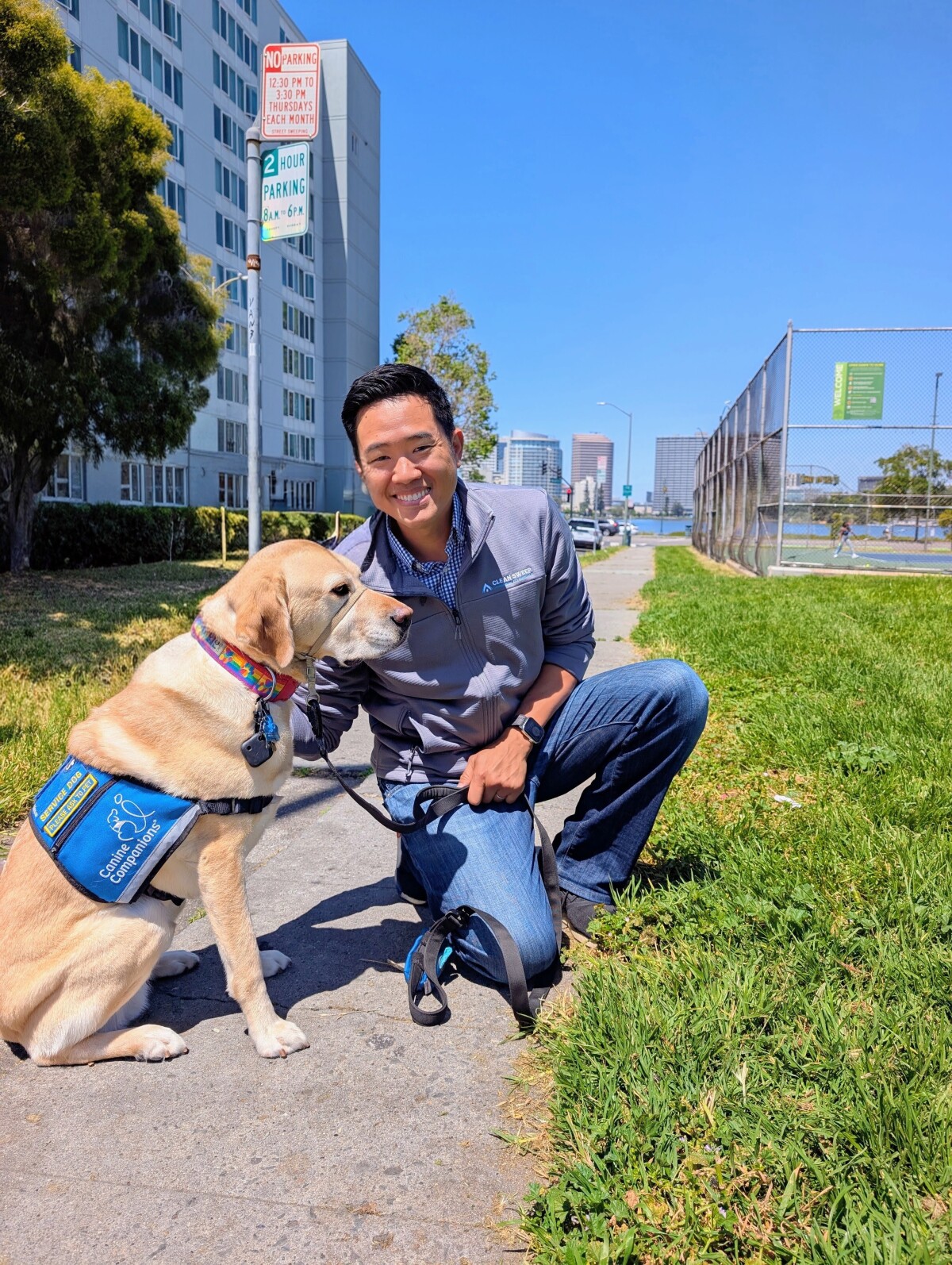 Fonzie & one of his Puppy Raisers