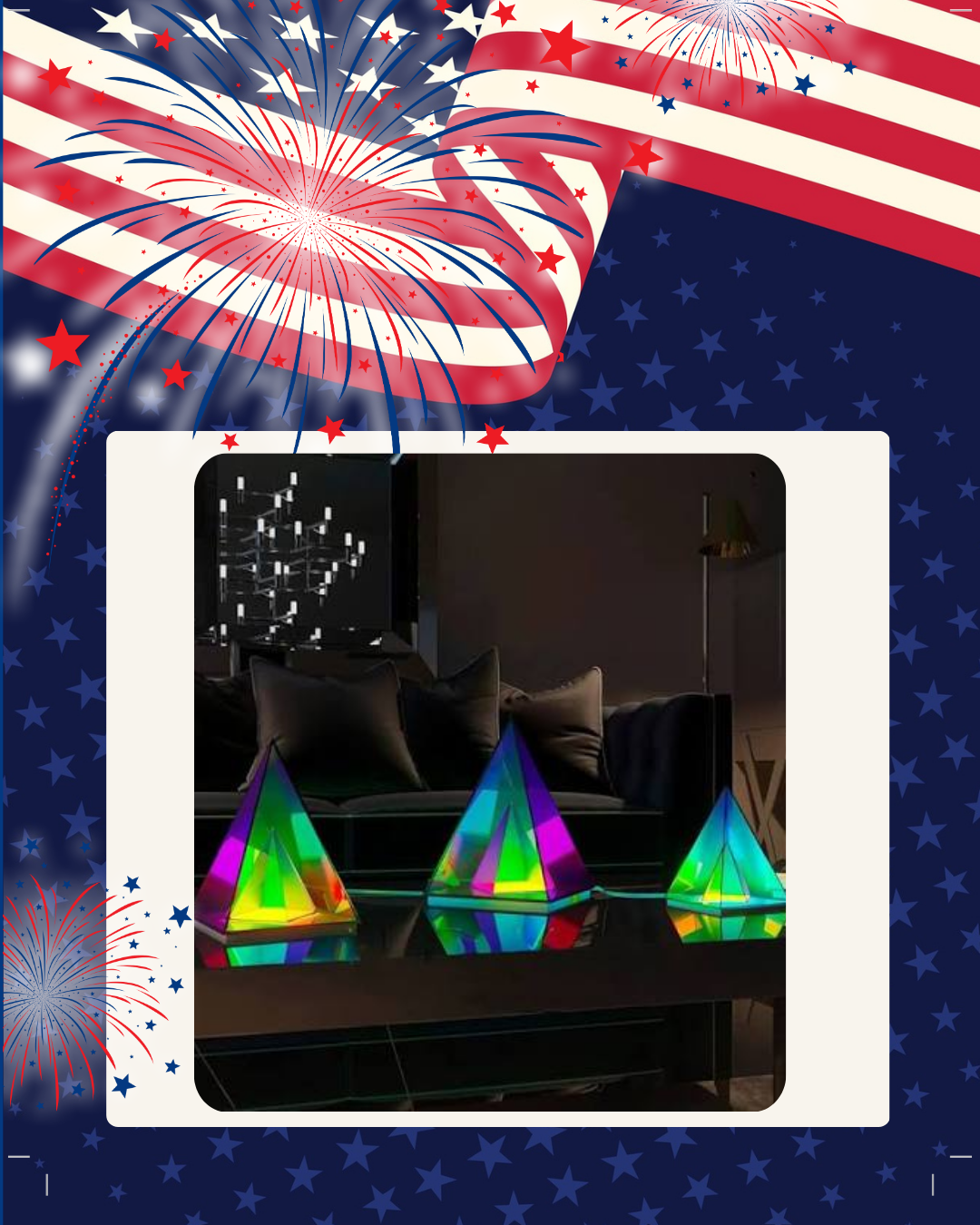 Pyramid Table Lamp Set