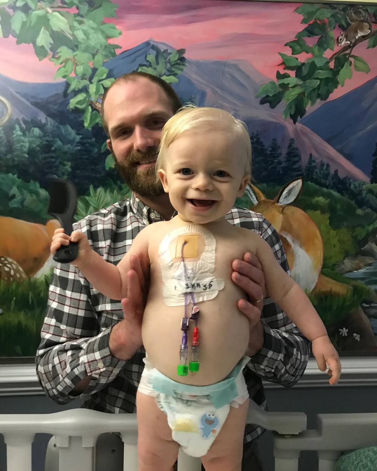March 2019 - during first chemo cycle, days before losing his hair