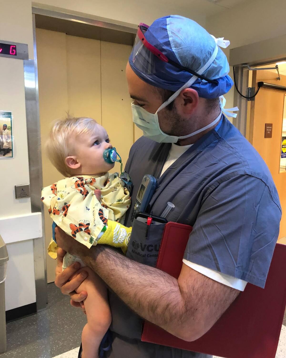 March 2019 - going into surgery to get his central line and first bone marrow biopsy